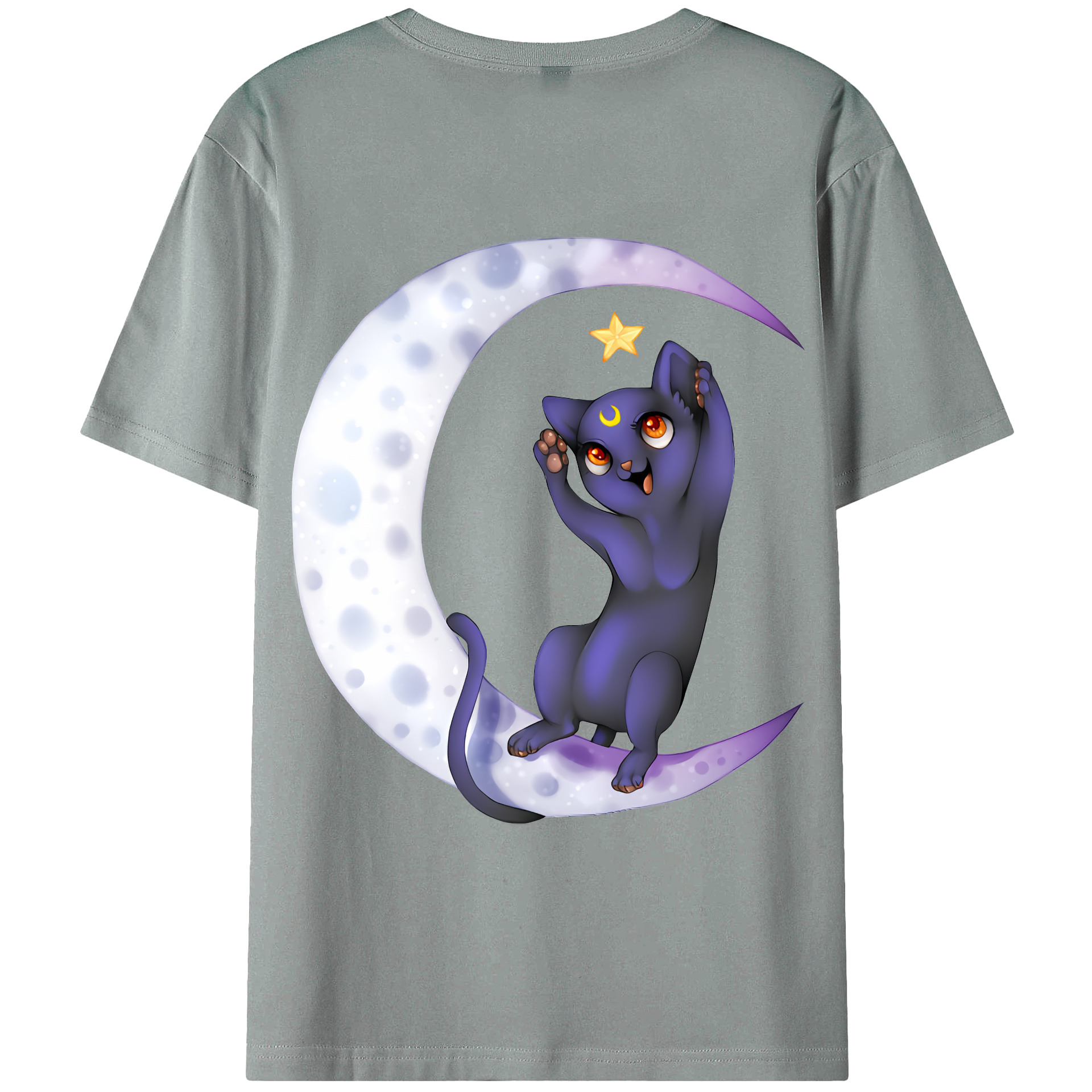 （画像用） 美少女戦士セーラームーン Sailor Moon 綿100％ メンズ半袖Tシャツ（バックプリント） 通気性